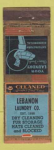 Matchbook Cover - Lebanon Laundry ADVANCE WEAR
