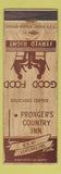 Matchbook Cover - Pronger's Country Inn Kentland IN WEAR