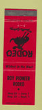 Matchbook Cover - Roy Pioneer Rodeo WA? #1