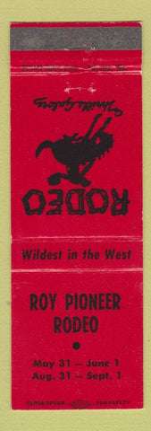 Matchbook Cover - Roy Pioneer Rodeo WA? #2