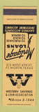 Matchbook Cover - Western Savings and Loan Fort Worth TX SAMPLE