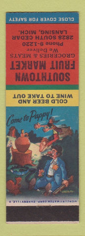 Matchbook Cover - Southtown Fruit Market Lansing MI hillbilly