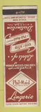 Matchbook Cover - Phil Maid Lingerie Chicago IL
