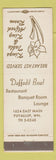Matchbook Cover - Kings Table and King Alfred Room Daffodil Bowl Puyallup WA
