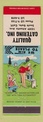Matchbook Cover - Quality Catering South Gate CA hillbilly