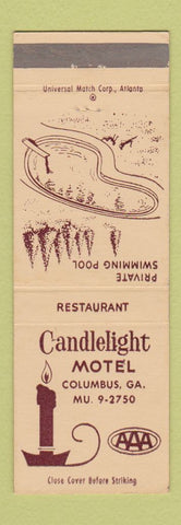 Matchbook Cover - Candlelight Motel Columbus GA