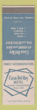 Matchbook Cover - Casa Del Rey Motel Salisbury MD
