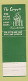 Matchbook Cover - Congress Hotel Portland OR