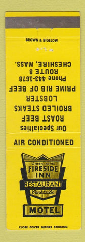 Matchbook Cover - Fireside Inn Restaurant Motel Cheshire MA