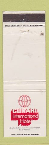 Matchbook Cover - Cunard International Hotel London UK England