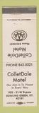 Matchbook Cover - Collet Dale Motel Bowling Green KY