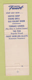 Matchbook Cover - Hotel Faust Rockford IL