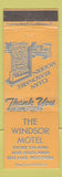 Matchbook Cover - Windsor Motel Rice Lake WI ORANGE
