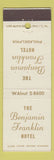 Matchbook Cover - Benjamin Franklin Hotel Philadelphia PA