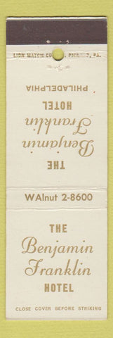 Matchbook Cover - Benjamin Franklin Hotel Philadelphia PA