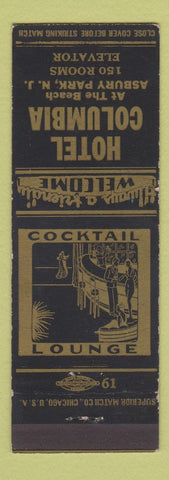 Matchbook Cover - Hotel Columbia Asbury Park NJ