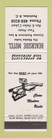 Matchbook Cover - Beachishde Motel Penticton BC