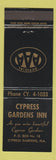 Matchbook Cover - Cypress Gardens Inn FL