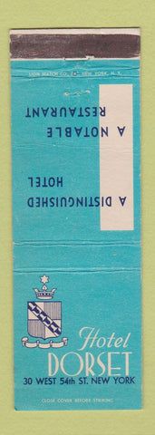 Matchbook Cover - Hotel Dorset New York City