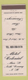 Matchbook Cover - Motel Colonial North Conway NH