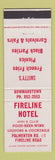 Matchbook Cover - Fireline Hotel Bowmanstown PA