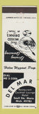 Matchbook Cover - Del Mar Restaurant Hotel Sault Ste Marie MI