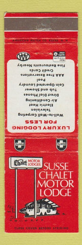 Matchbook Cover - Susse Chalet Motor Lodge CHAIN