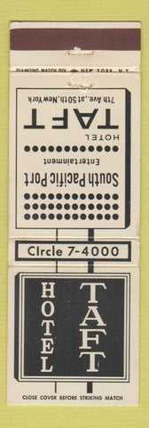 Matchbook Cover - Hotel Taft New York City South Pacific Port