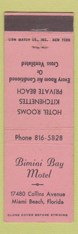 Matchbook Cover - Bimini Bay Motel Miami Beach FL