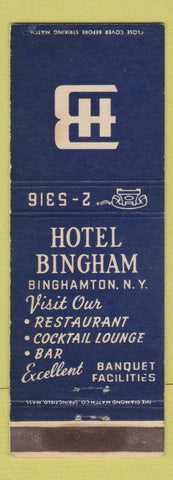 Matchbook Cover - Hotel Bingham Binghamton NY