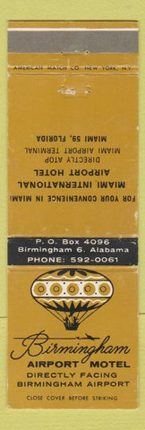 Matchbook Cover - Birmingham Airport Motel Miami FL