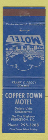 Matchbook Cover - Copper Town Motel Princeton BC