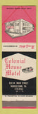 Matchbook Cover - Colonial House Motel Norristown PA