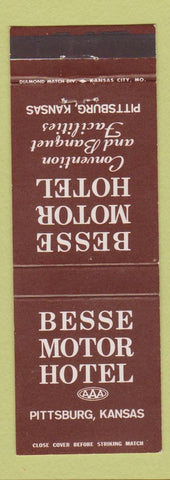 Matchbook Cover - Besse Motor Hotel Pittsburg KS