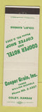 Matchbook Cover - Cooper Hotel Colby KS Cooper Grain Inc