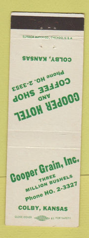 Matchbook Cover - Cooper Hotel Colby KS Cooper Grain Inc