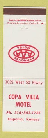 Matchbook Cover - Copa Villa Motel Emporia KS