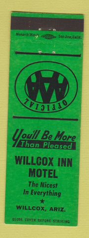 Matchbook Cover - Willcox Inn Motel AZ