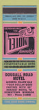 Matchbook Cover - Dougall Road Motel Windsor ON