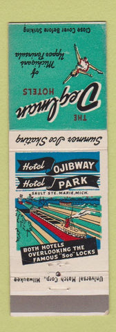 Matchbook Cover - Deglman Hotels Sault Ste Marie MI