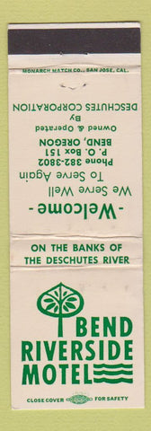 Matchbook Cover - Bend Riverside Motel Bend OR