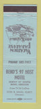 Matchbook Cover - Bend's 97 Host Motel Bend OR