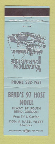 Matchbook Cover - Bend's 97 Host Motel Bend OR