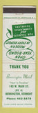 Matchbook Cover - Bennington Motel Bennington VT