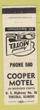Matchbook Cover - Cooper Motel Tuscola IL
