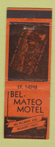 Matchbook Cover - Bel Mateo Motel Belmont CA