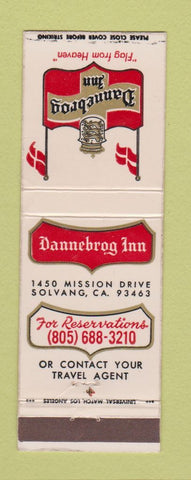 Matchbook Cover - Dannebrog Inn Solvang CA