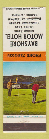 Matchbook Cover - Bayshore Motor Hotel Barrie ON