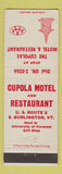 Matchbook Cover - Cupola Motel Restaurant South Burlington VT