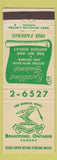Matchbook Cover - Bodega Hotel Brantford ON